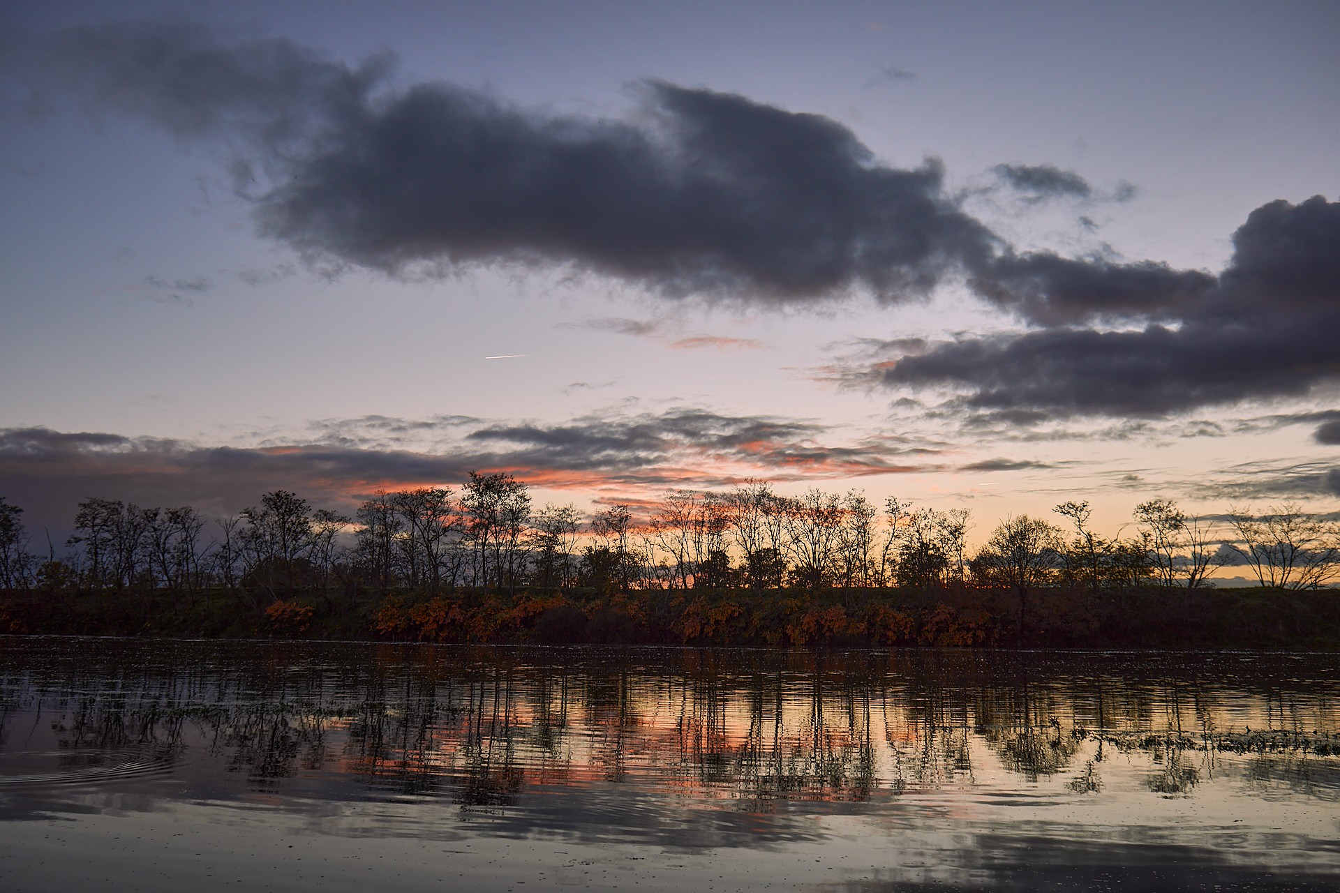 Le soleil couchant sur la Loire